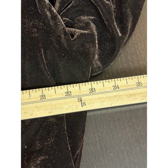 Endless Rose Velvet Blazer Large Brown Single Breasted Boyfriend Relaxed Lined - Picture 10 of 12